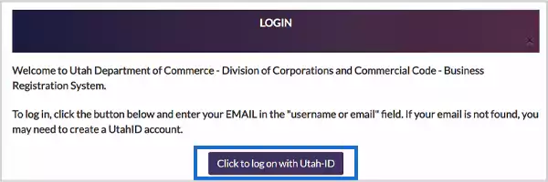 Log in with your Utah ID